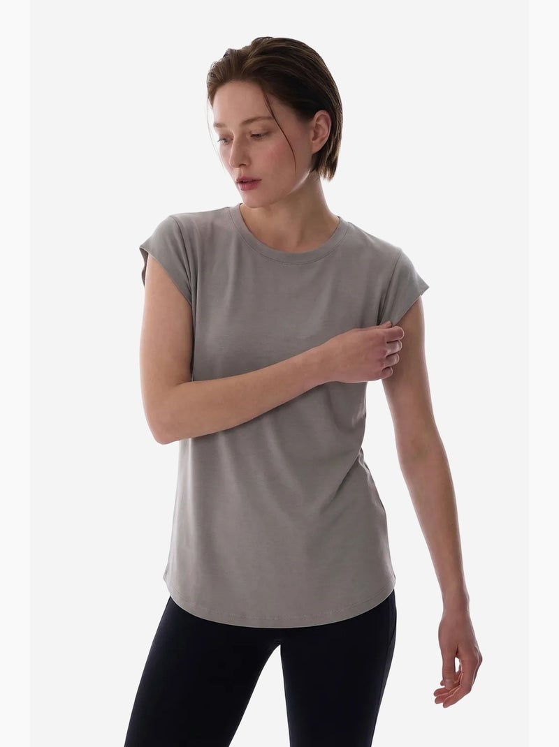 T-shirt femme curvy penti Gris - Kiabi