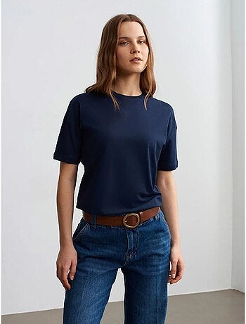 T-shirt femme en coton à col rond dilvin