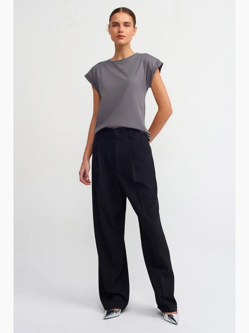 T-shirt femme en coton à col rond dilvin Gris - Kiabi
