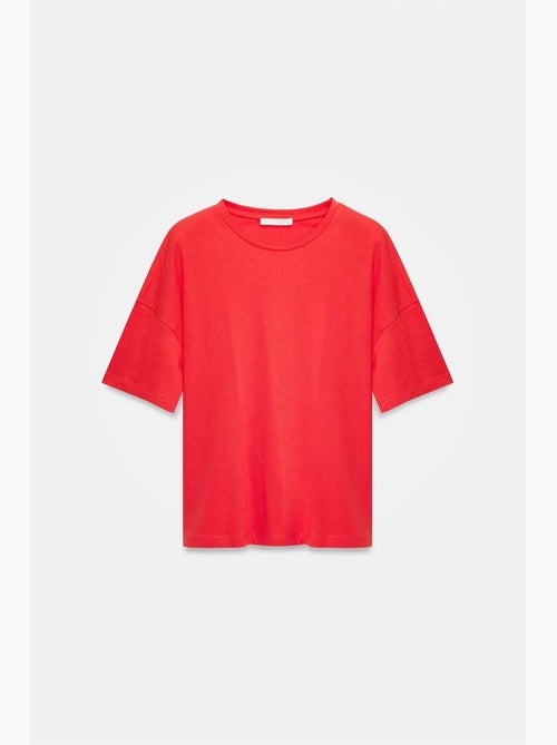 T-shirt femme en coton à col rond dilvin - Kiabi T-shirt femme en coton à col rond dilvin - Kiabi