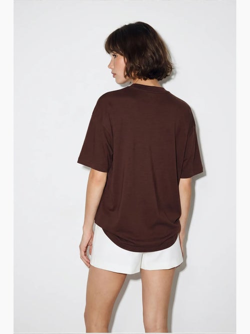T-shirt femme en coton et élasthanne lucci - Kiabi