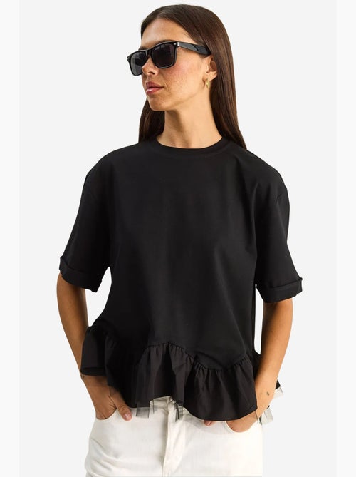 T-shirt femme en coton et élasthanne lucci - Kiabi