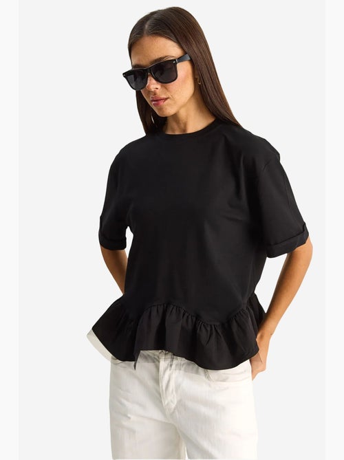 T-shirt femme en coton et élasthanne lucci - Kiabi