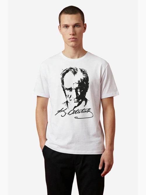 T-shirt femme en coton et élasthanne tommy - Kiabi