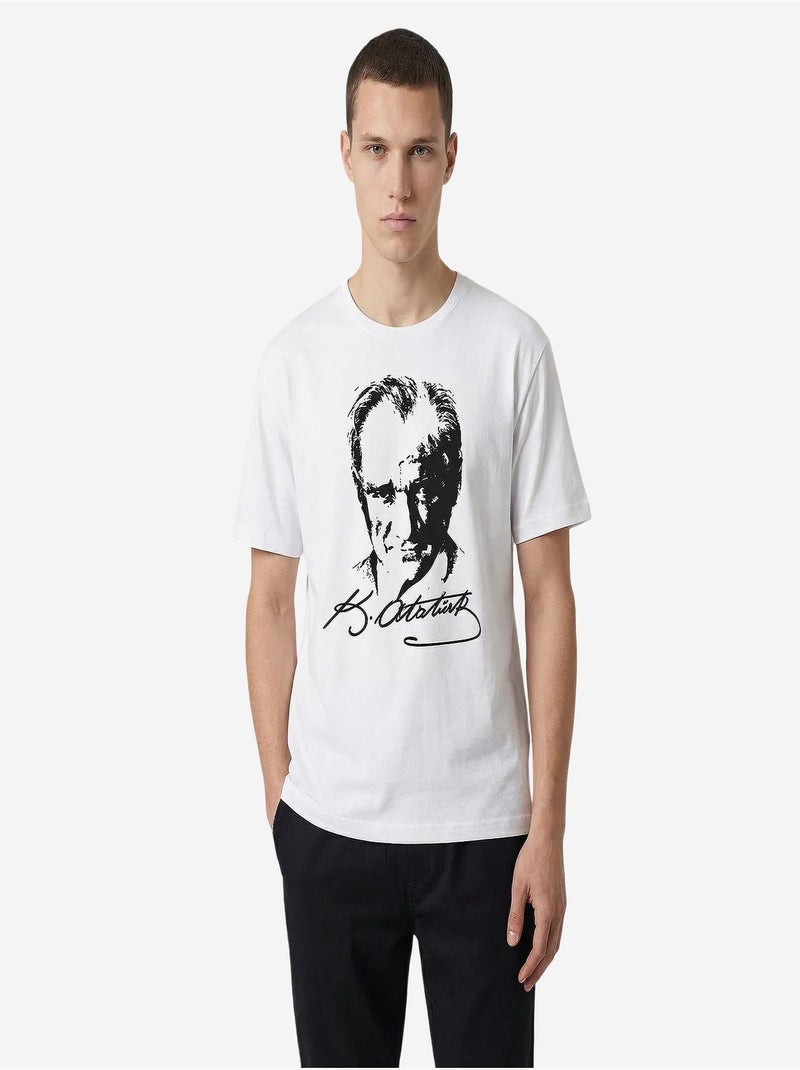 T-shirt femme en coton et élasthanne tommy Blanc - Kiabi