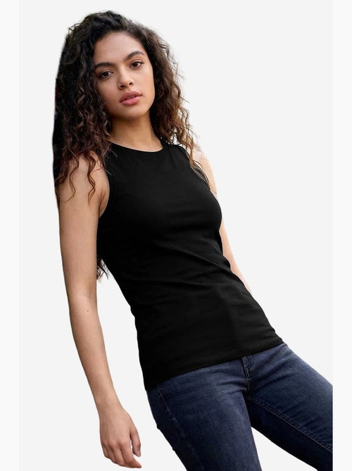 T-shirt femme en coton et élasthanne tommy - Kiabi