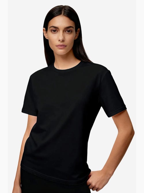 T-shirt femme en coton et élasthanne tommy - Kiabi