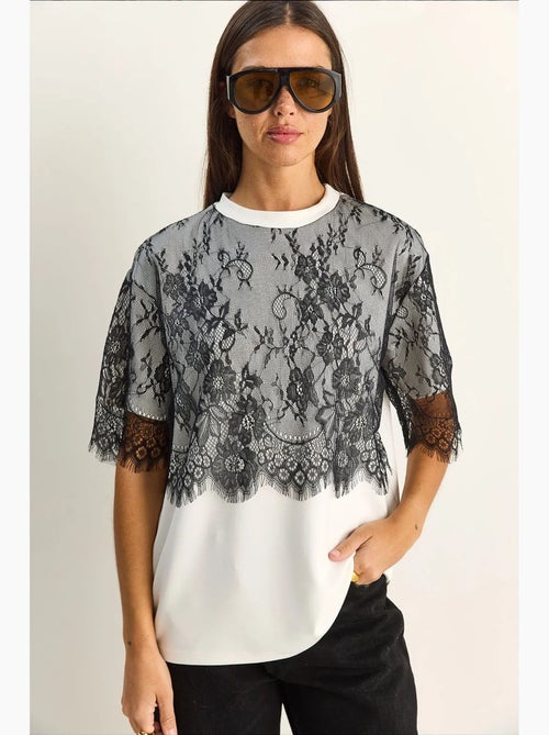 T-shirt femme en mélange de viscose lucci - Kiabi