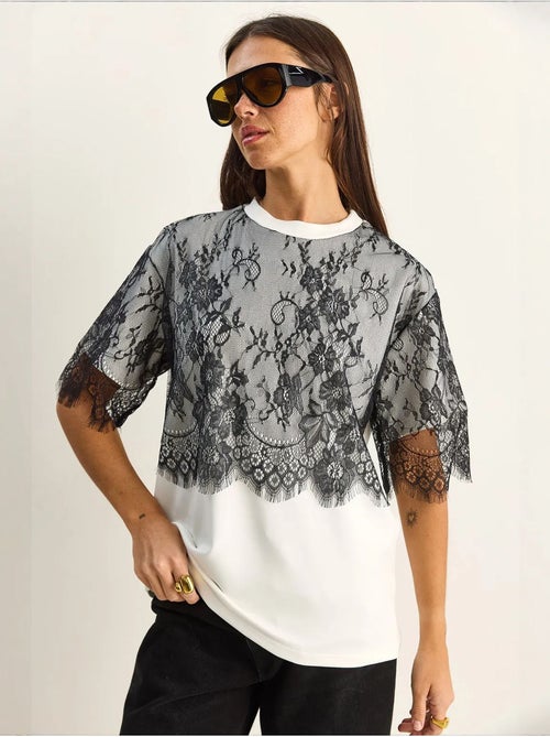 T-shirt femme en mélange de viscose lucci - Kiabi