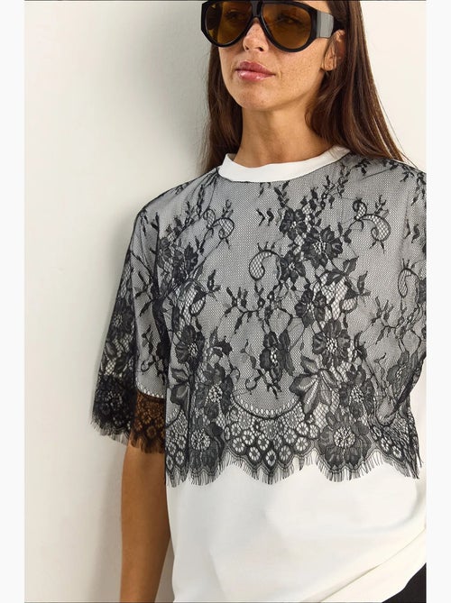 T-shirt femme en mélange de viscose lucci - Kiabi