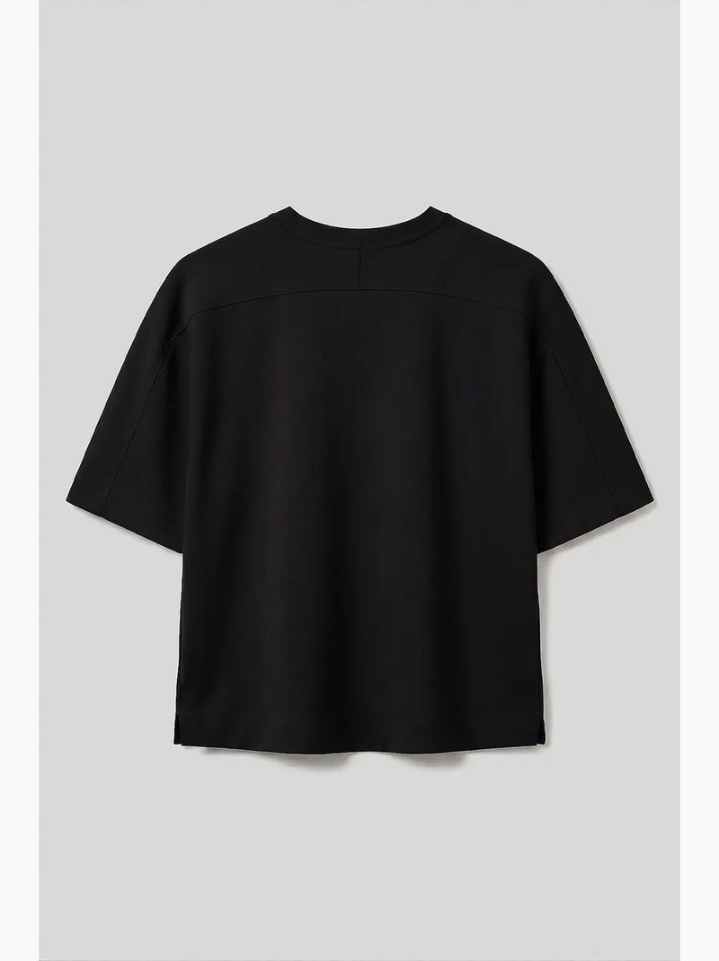T-shirt femme en mélange de viscose tommy Noir - Kiabi