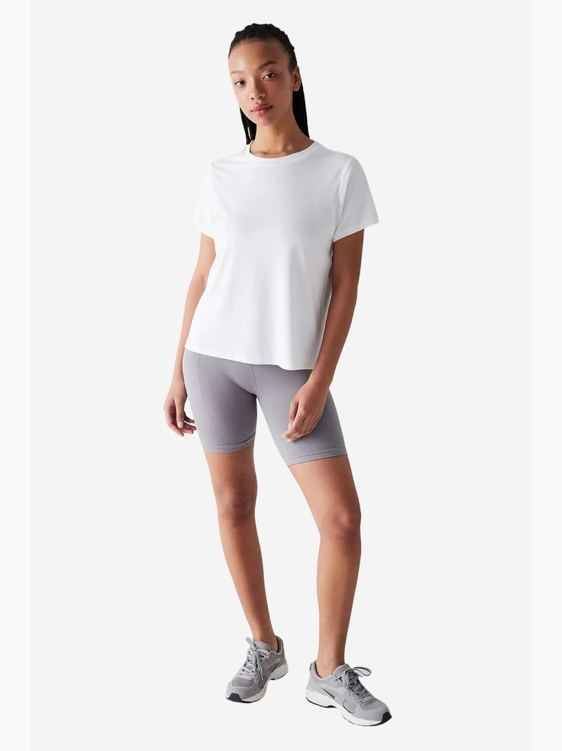 T-shirt femme en modal penti Blanc cassé - Kiabi