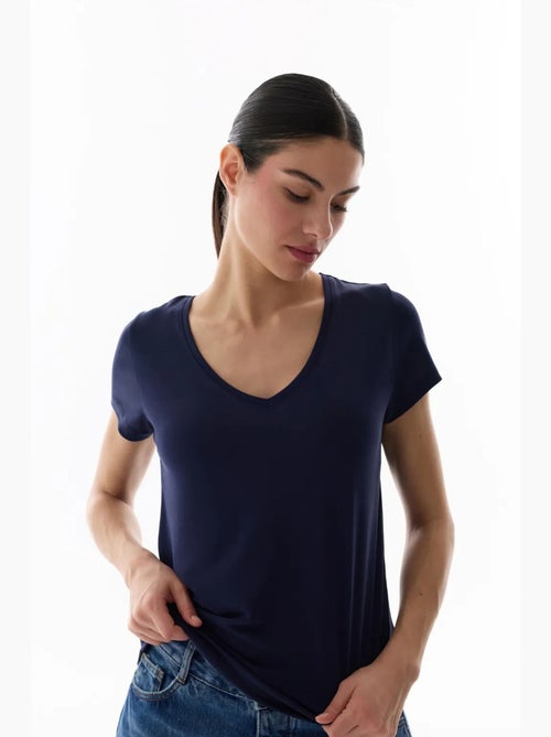 T-shirt femme en modal penti - Kiabi
