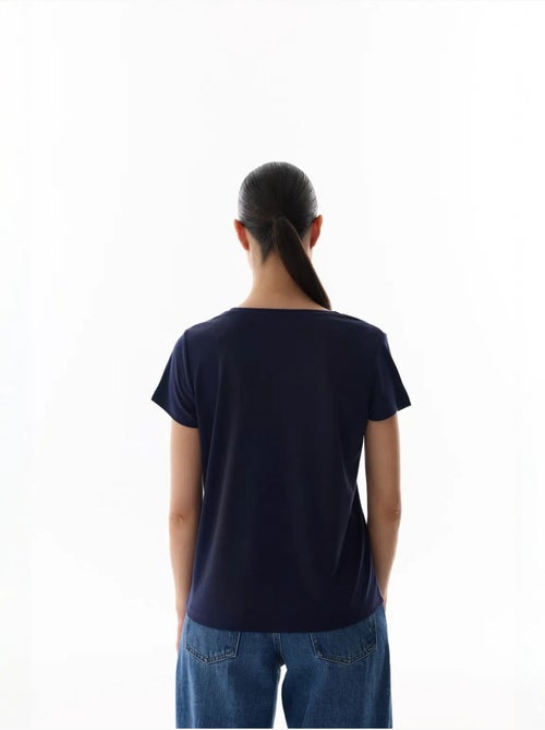 T-shirt femme en modal penti - Kiabi