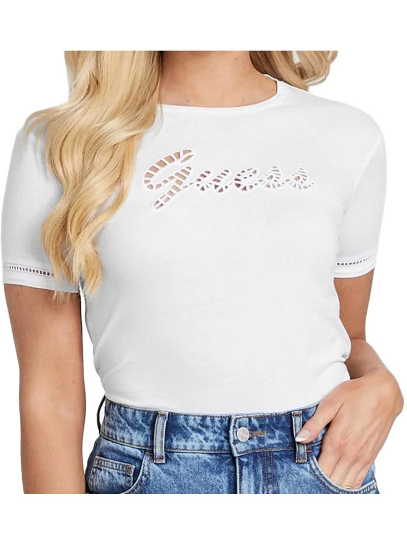 T-shirt femme guess Blanc - Kiabi
