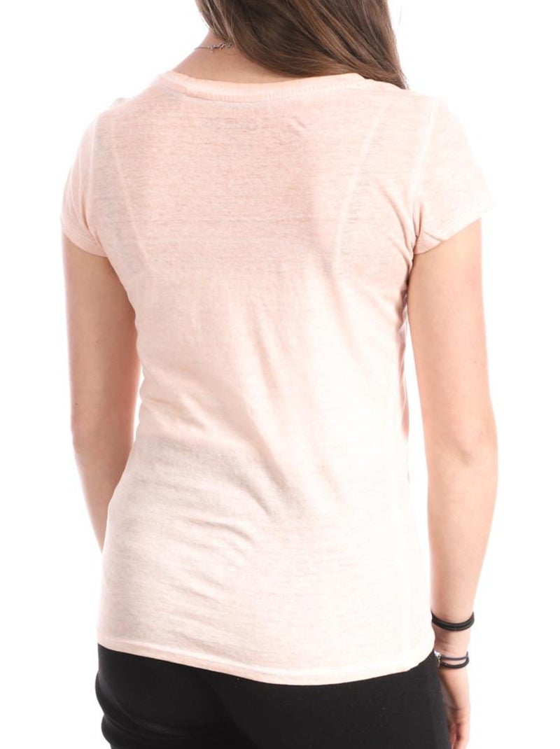 T-shirt femme guess Peche - Kiabi