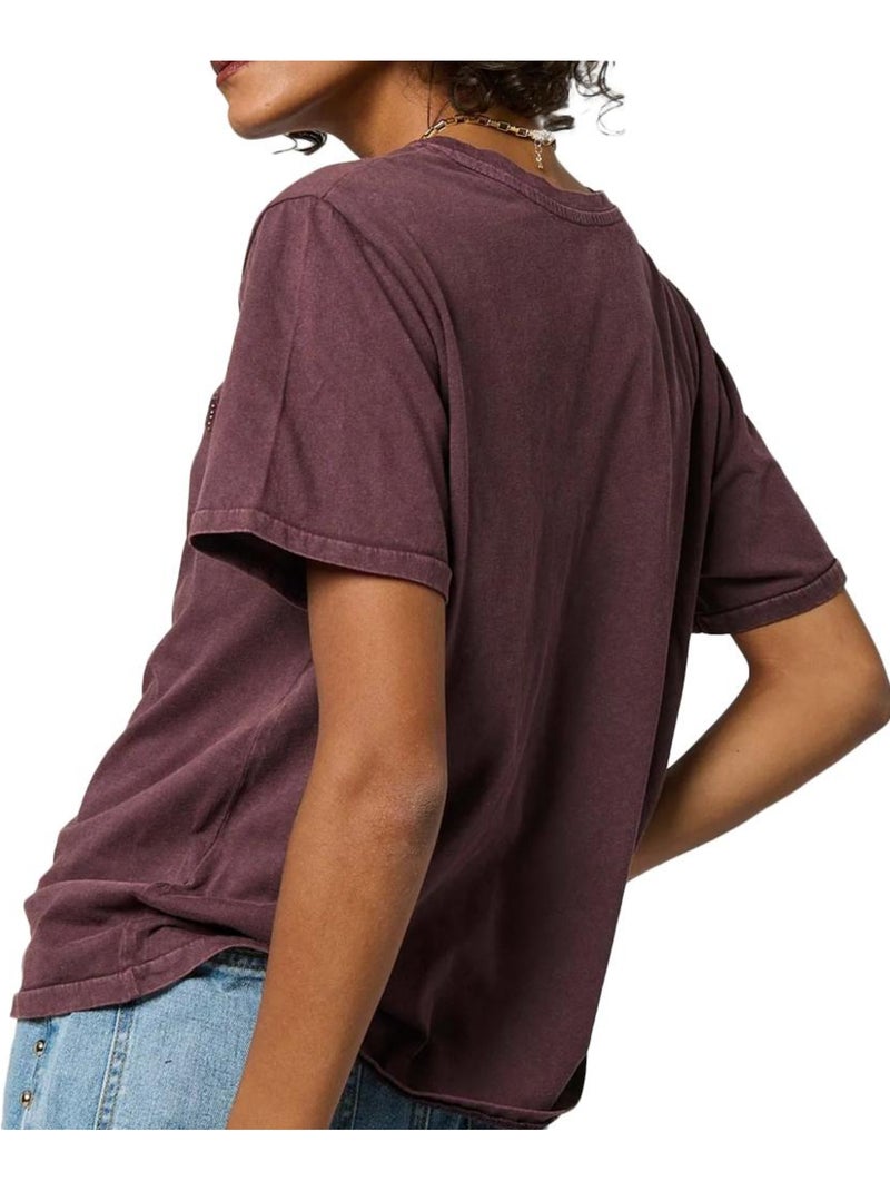 T-shirt Femme Kaporal Bordeaux - Kiabi