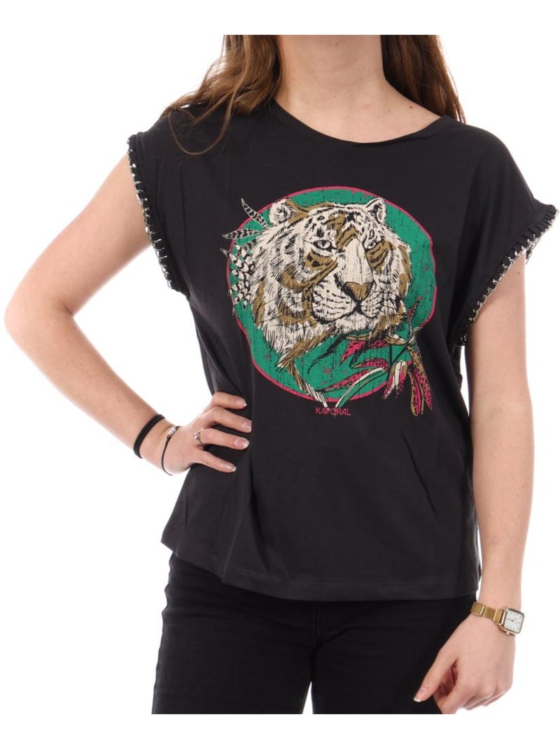 T-Shirt Femme Kaporal Noir - Kiabi