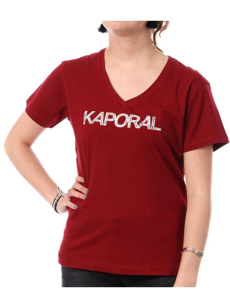 T-shirt Femme Kaporal Rouge - Kiabi