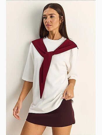 T-shirt femme oversize à col rond lucci