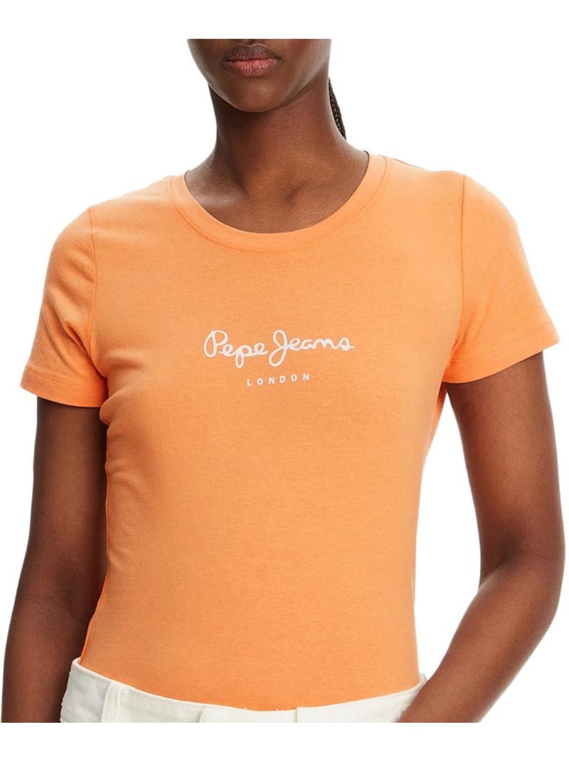 T-shirt femme pepe jeans Blanc Orange - Kiabi