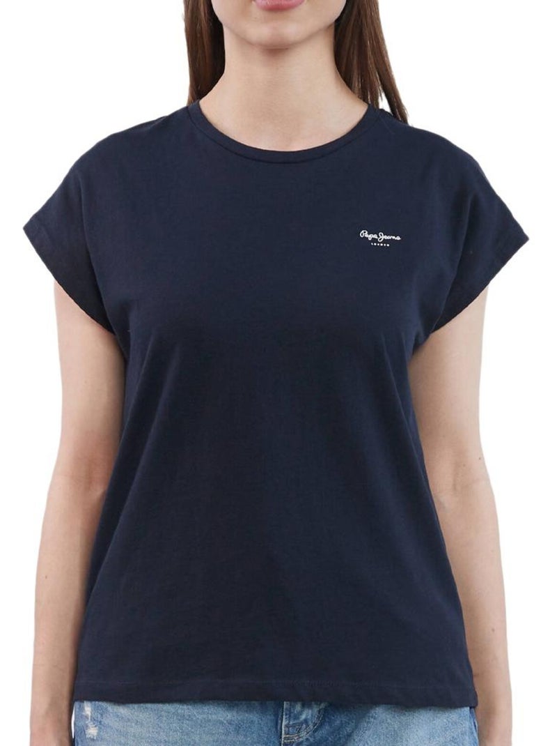T-shirt femme pepe jeans Bleu marine - Kiabi