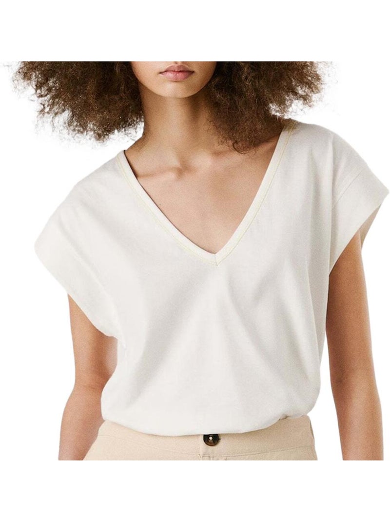 T-shirt Femme Pepe Jeans Ecru - Kiabi