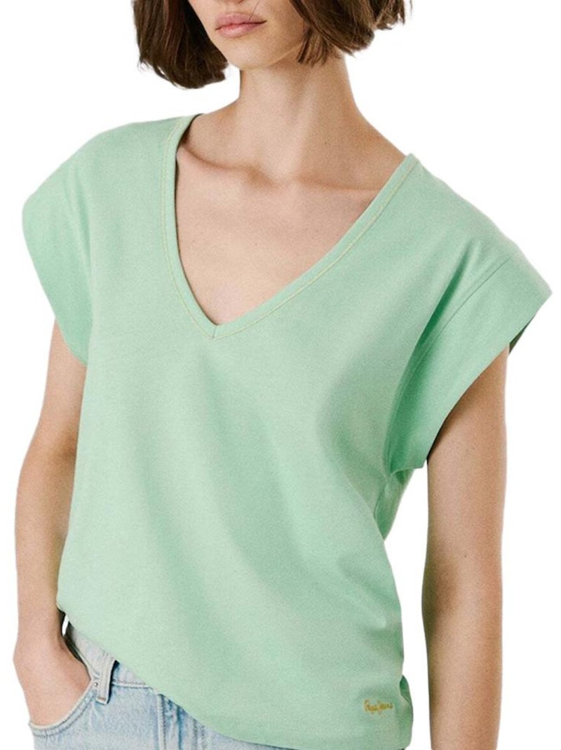T-shirt Femme Pepe Jeans Vert - Kiabi