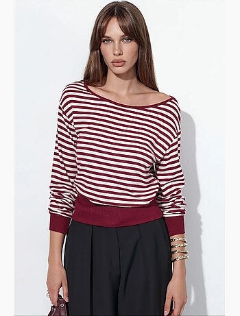 T-shirt femme rayé à manches longues busem
