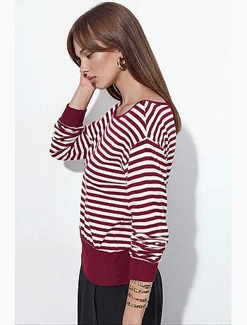 T-shirt femme rayé à manches longues busem