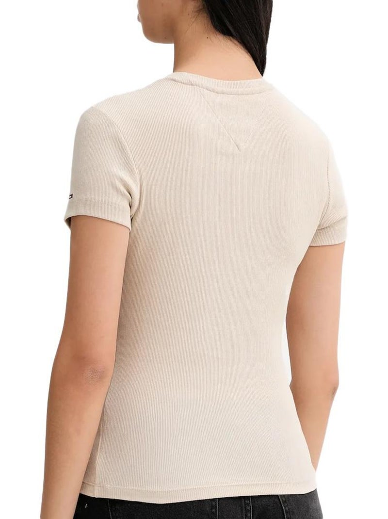 T-Shirt Femme Tommy Hilfiger Beige - Kiabi