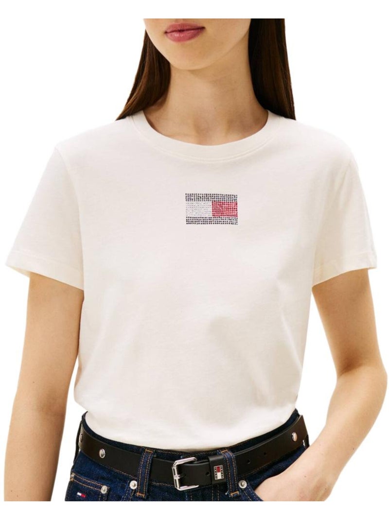 T-Shirt Femme Tommy Hilfiger Blanc - Kiabi