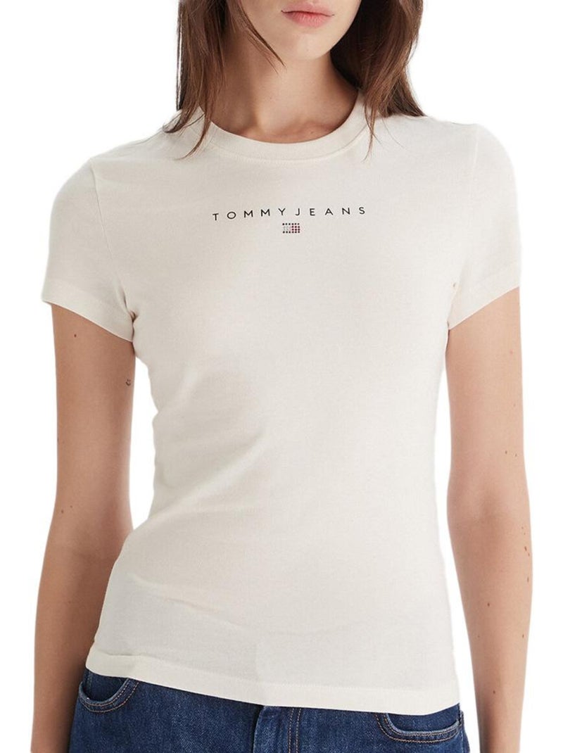 T-Shirt Femme Tommy Hilfiger Ecru - Kiabi