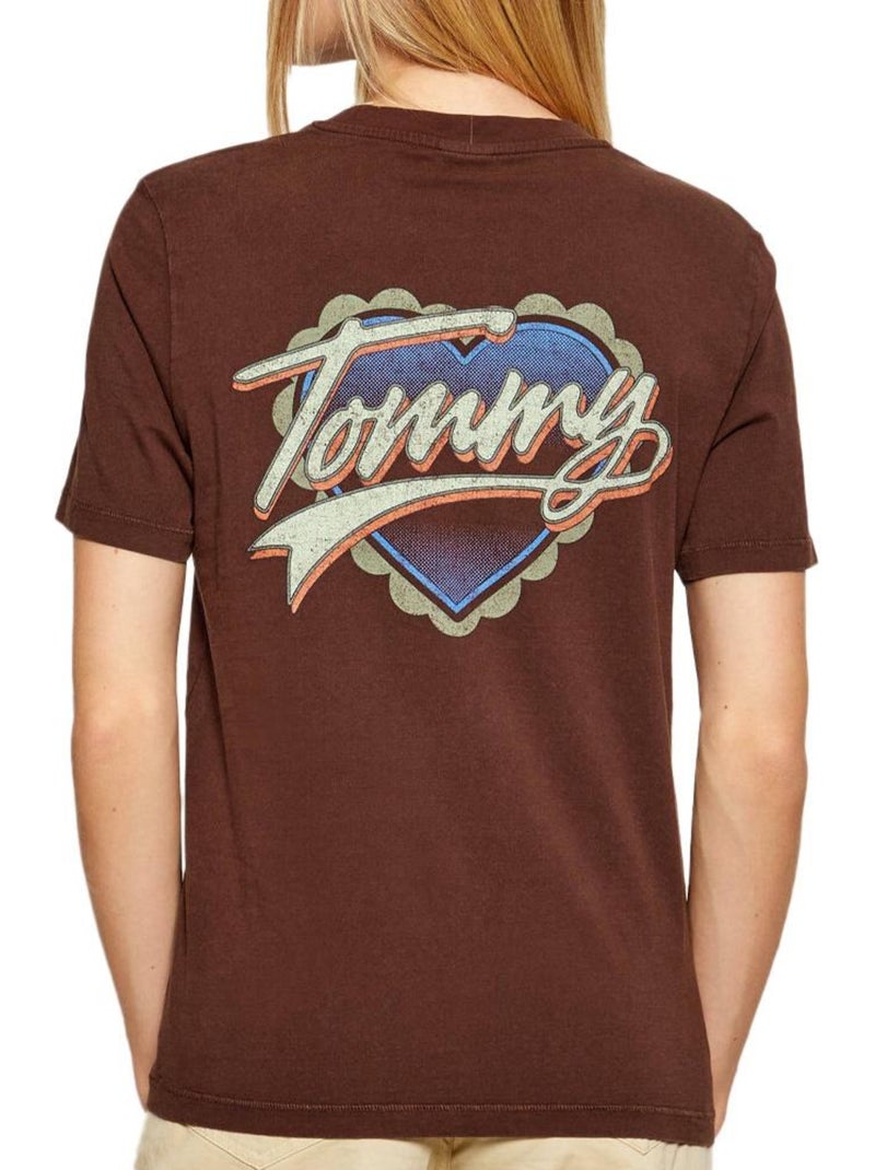 T-Shirt Femme Tommy Hilfiger Marron cappuccino - Kiabi