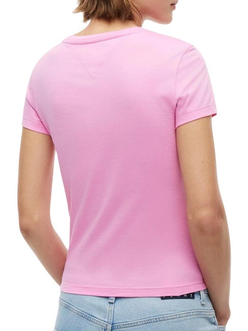 T-shirt Femme Tommy Hilfiger Rose - Kiabi