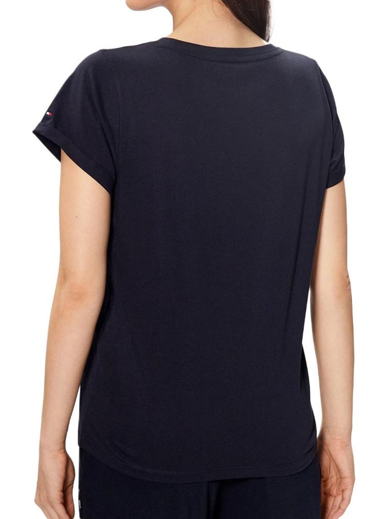 T-shirt femme tommy hilfiger sleeve Bleu - Kiabi