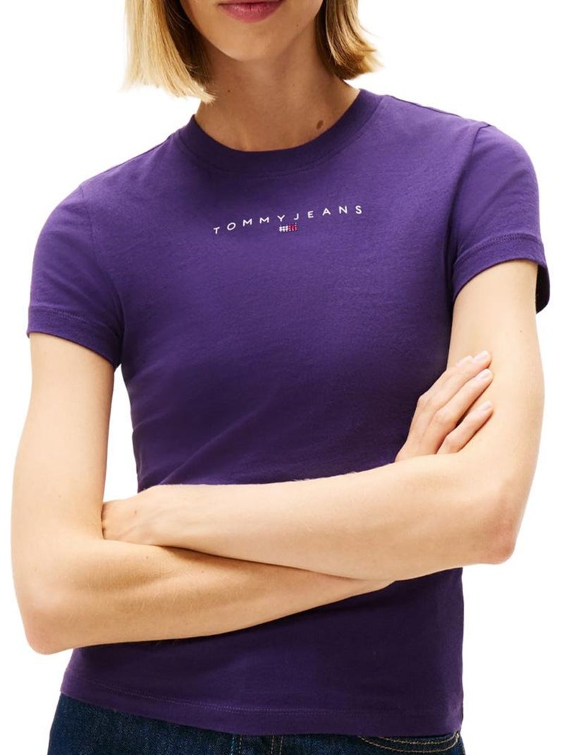 T-Shirt Femme Tommy Hilfiger Violet - Kiabi