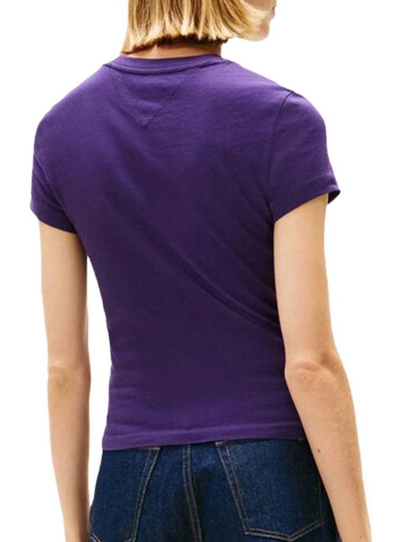 T-Shirt Femme Tommy Hilfiger Violet - Kiabi