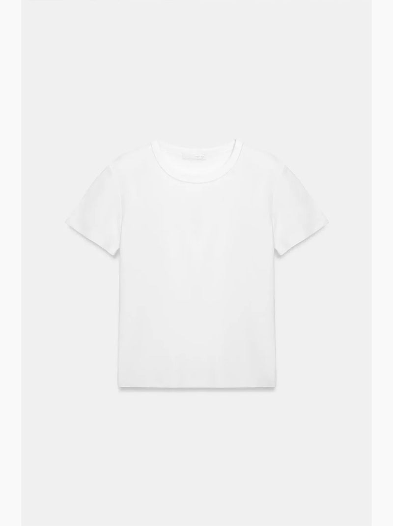T-shirt femme uni à col rond dilvin Blanc - Kiabi