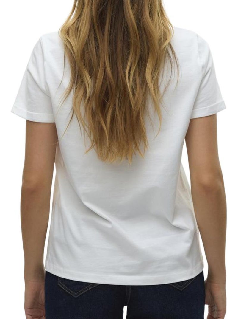 T-shirt Femme Vero Moda Blanc - Kiabi