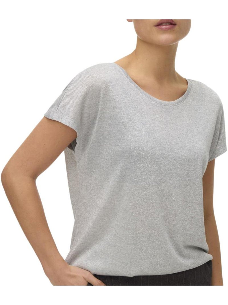 T-Shirt Femme Vero Moda Gris Argenté - Kiabi