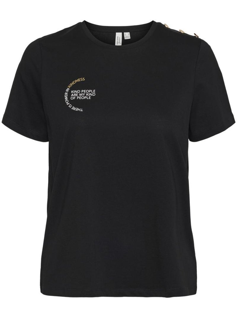 T-shirt Femme Vero Moda Noir - Kiabi