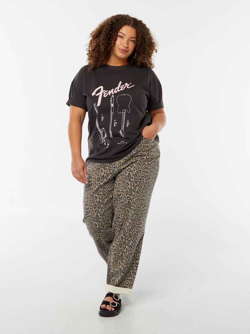T-shirt Fender Noir Taille L - Neuf Sans étiquettes, Style Musique