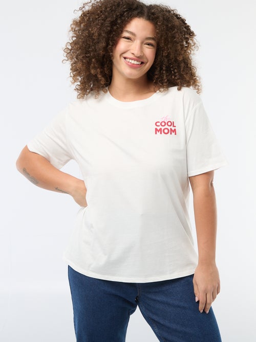 T-shirt 'fête des mères' imprimé manches courtes - Kiabi T-shirt 'fête des mères' imprimé manches courtes - Kiabi