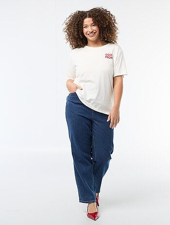 T-shirt 'fête des mères' imprimé manches courtes