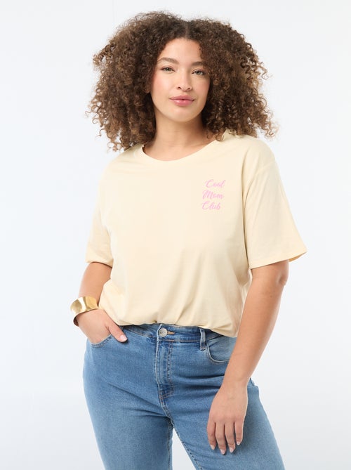 T-shirt 'fête des mères' imprimé manches courtes - Kiabi