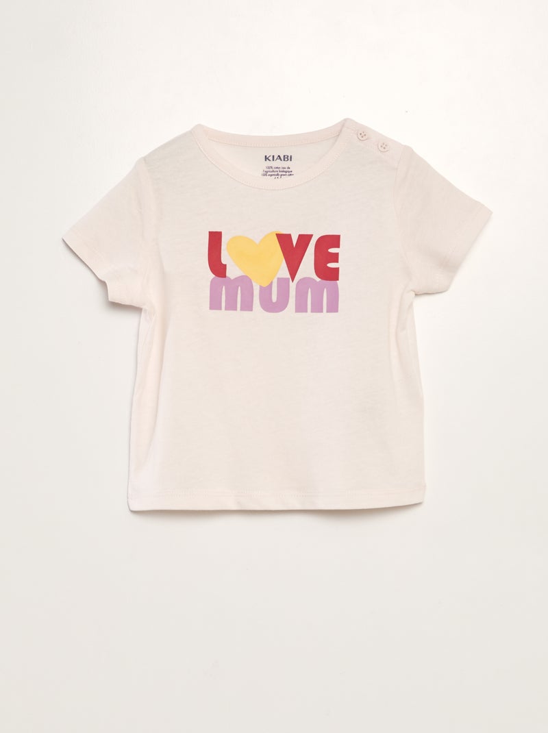 T-shirt fête des mères Rose - Kiabi