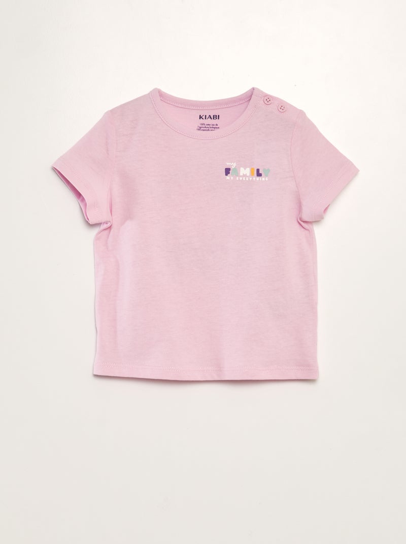 T-shirt fête des mères Rose - Kiabi