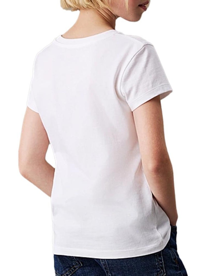 T-shirt fille calvin klein jeans Blanc - Kiabi