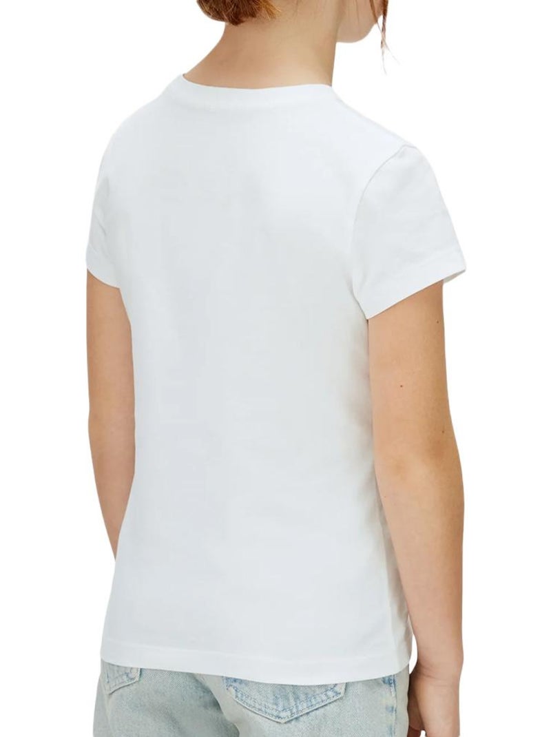 T-shirt fille calvin klein jeans Blanc - Kiabi